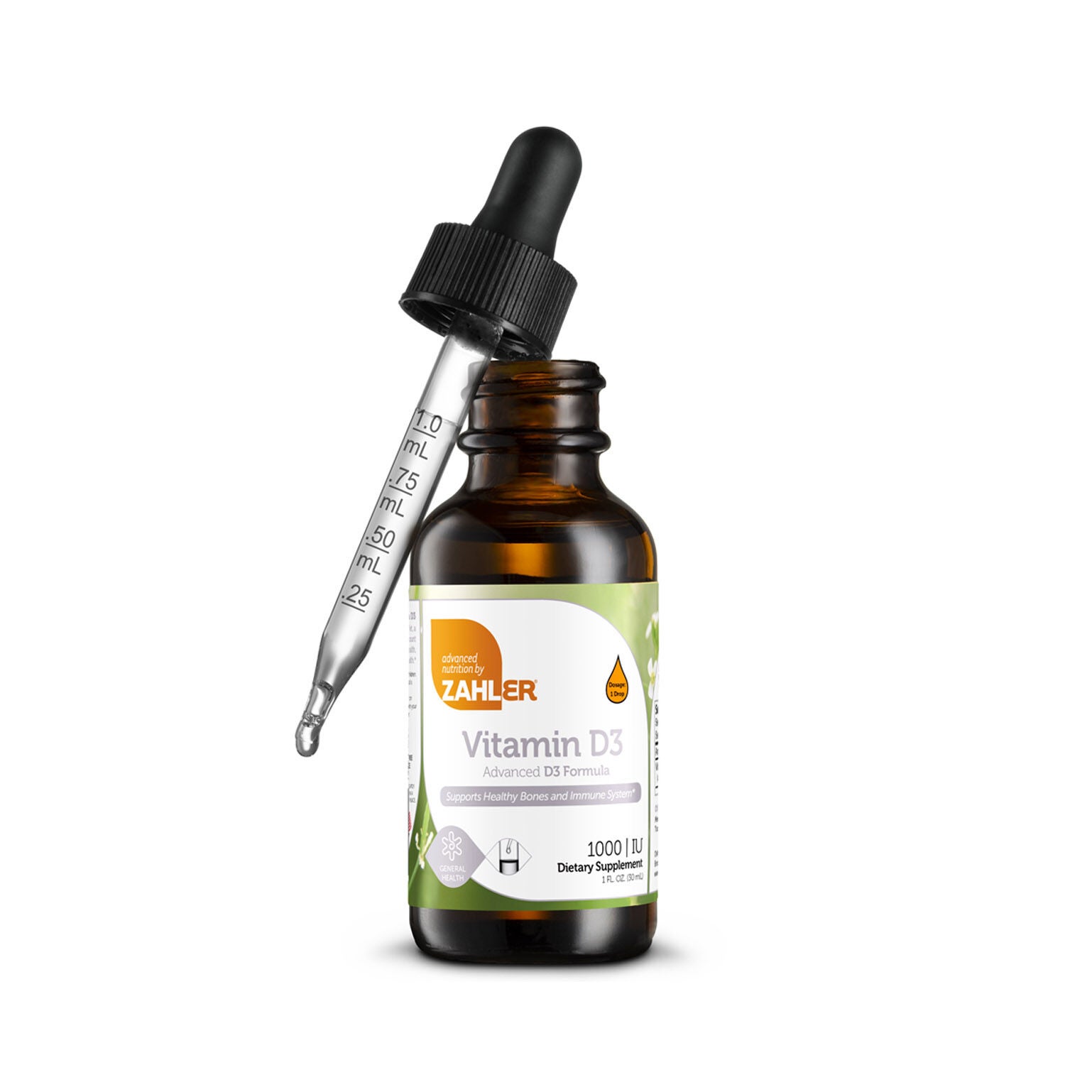 Zahler Vitamin D3 Liquid Supplement 1000 IU